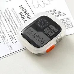 Durable Matte Silicone Bumper Case - Sport Anti - Drop Protection for 45 mm (Clear)