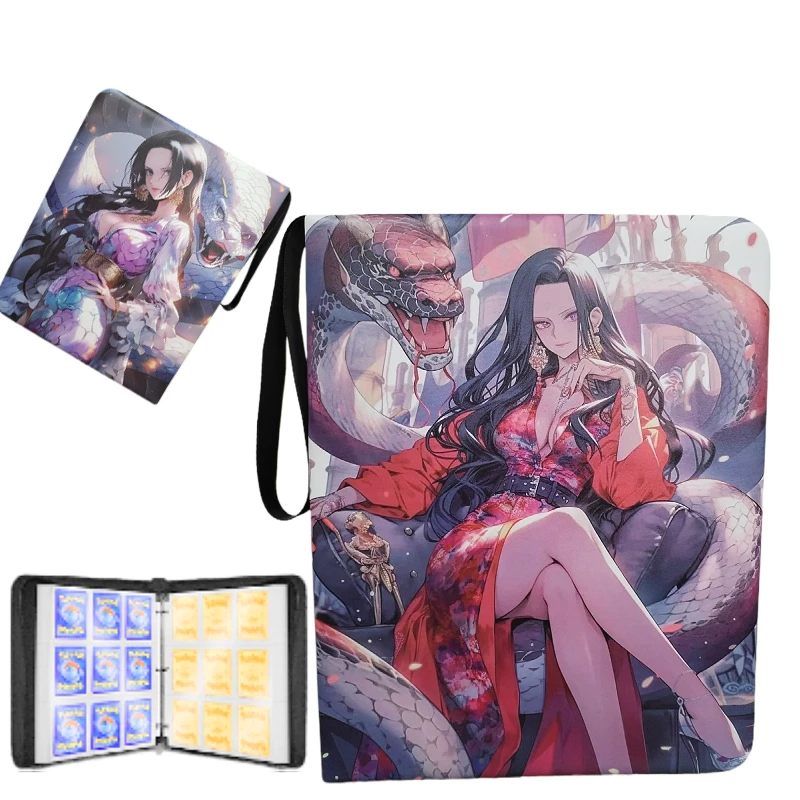 

900pcs Card Album Book Anime One Piece Nami Empress Figure Collection Card Zipper Game Cards Binder Holder Kids Toy Gift