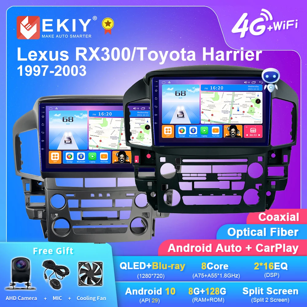 EKIY T7 Android 10,0 Für Lexus RX300/Toyota Harrier 19972003