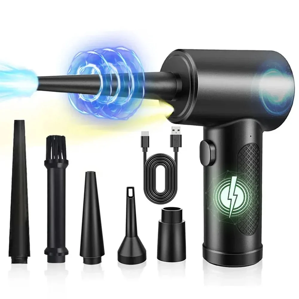 Cordless Air Duster 51000 RPM Compressed Air Duster Cordless Portable Rechargeable Wireless Electric Air Keyboard Electronics Cleaner Dust Blower