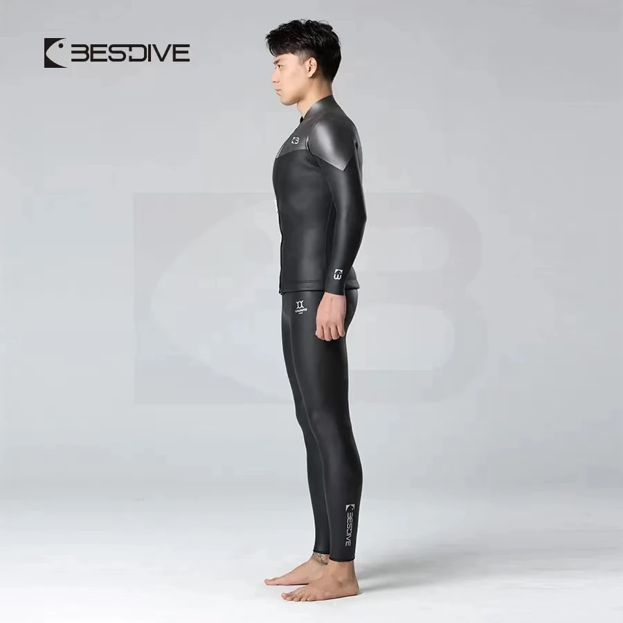 Bestdive Mens 3mm Zipper Jacket Wetsuit & High-Waisted Pants Male Freediving  Spearfishing Scuba Diving Yamamoto Neoprene Wetsuit - AliExpress