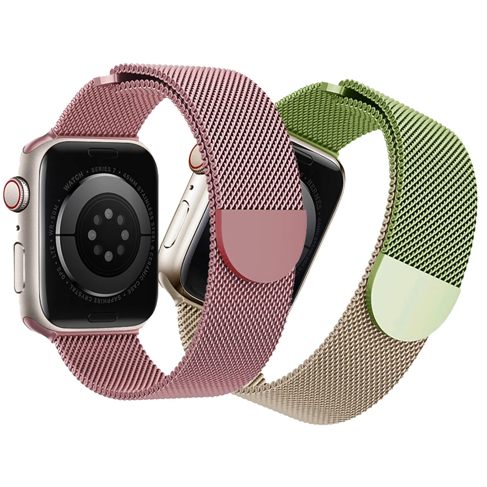 Gradient Dual-Tone Milanese Magnetic Wristband - Stainless Steel Strap