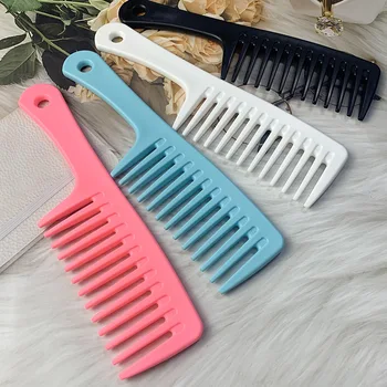 Pettine per parrucchiere Donna resistente al calore Gancio bagnato Spazzole per capelli ricci Pro Salon Tintura Strumenti per lo styling Punti larghi grossolani Dente 1