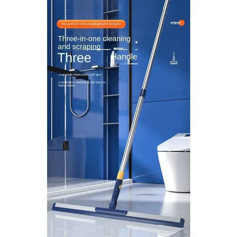 Multifunctional Glass Wiper Magic Silicon Telescopic Scraper Mop Suitable for Wet and Dry Bathroom Kitchen Efficiently Scrapes glass window scraper,glass scraper,cleaning squeegee,silicone scraper,cleaning scraper,scraper tool,scraper cleaner
