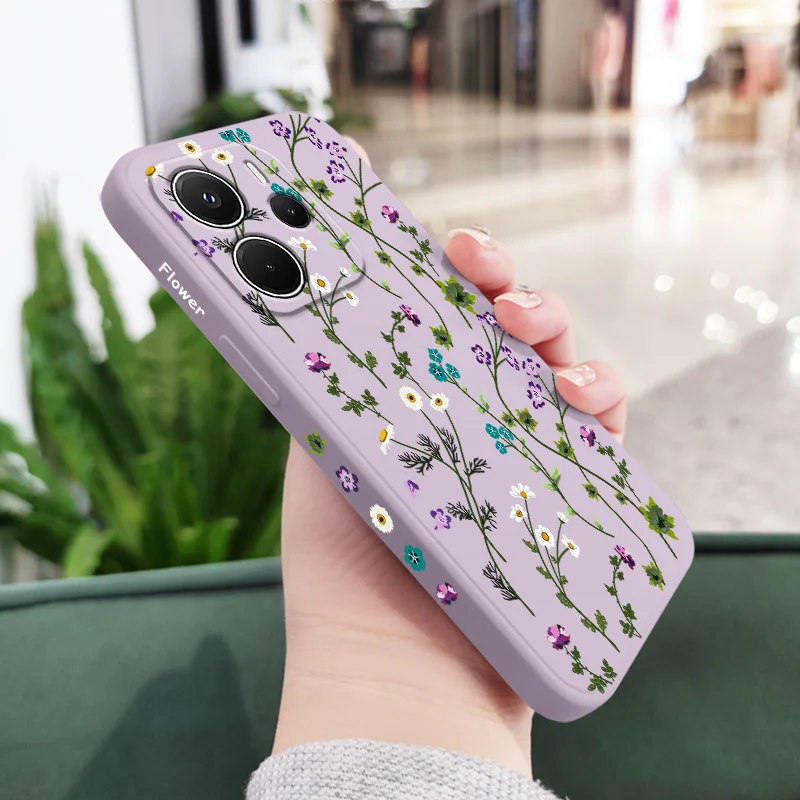 Floral Vine Liquid Silicone Phone Case