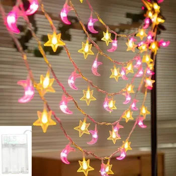 1.5M/3M LED Star Moon String Lights 1