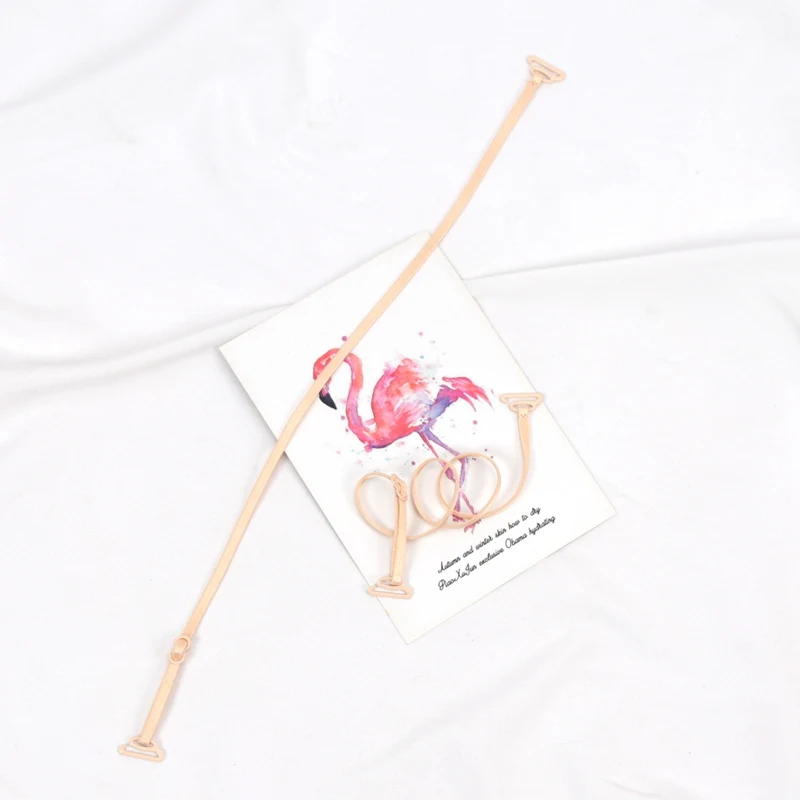 0.5cm Width Invisible Women Slip Resistant Bra Straps Cross Double Shoulder Elastic Brassiere Lady Black Lingerie Accessories