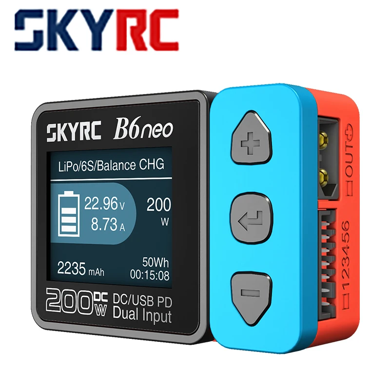 Caricabatterie Skyrc B6 Neo 200W Dc Con Alimentatore Digitale Dc/Pd Dual Input 10A Corrente Di Carica
