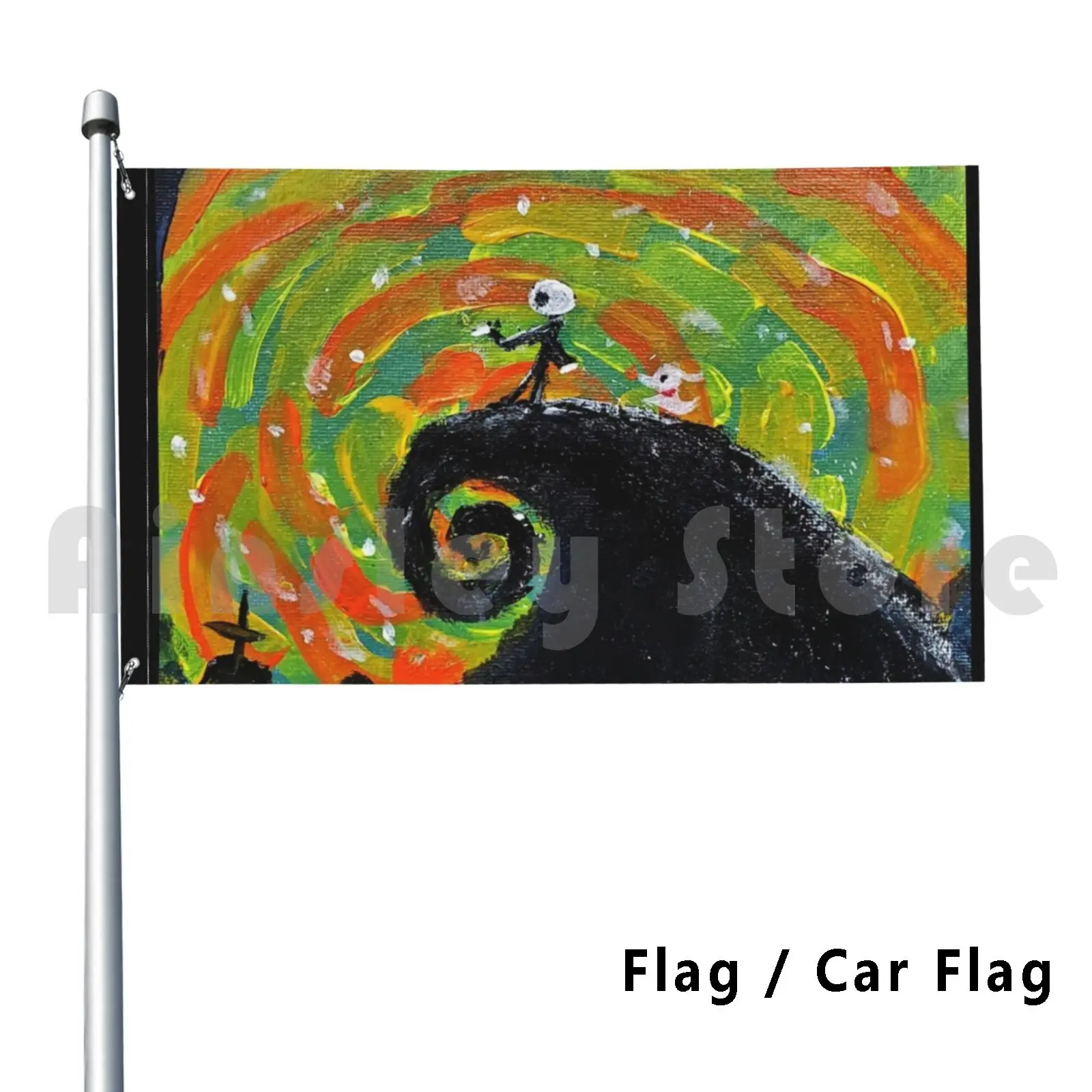 Flag Car Flag Starry Nightmare Hat Nightmare Before Christmas Van Gogh Tim Burton Jack Halloween
