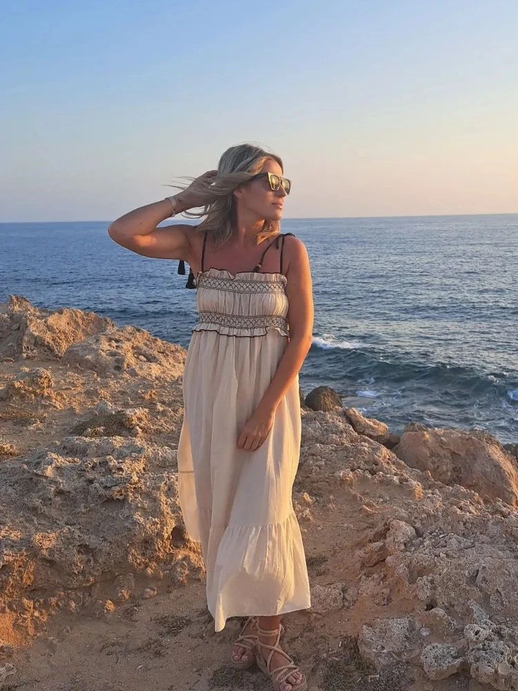 

Женское платье миди с французским бантом PB & ZA, эластичное платье на бретельках с многослойным украшением, лето 2024