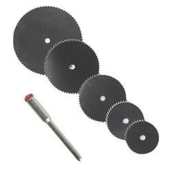 6pcs Saw Blade Stainless Steel Mini Saw Blade With Mandrel Wood Metal Cutting Tool Disc Circular Saw Disc Woodworking Tool