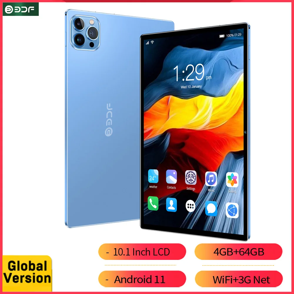 BDF 10,1-Zoll-Tablet, Android 11, 4 GB RAM, 64 GB ROM, 1 TB erweiterbar, 1280 x 800 IPS-Bildschirm, 5000 mAh Akku, Dual-Kamera_voghion.com