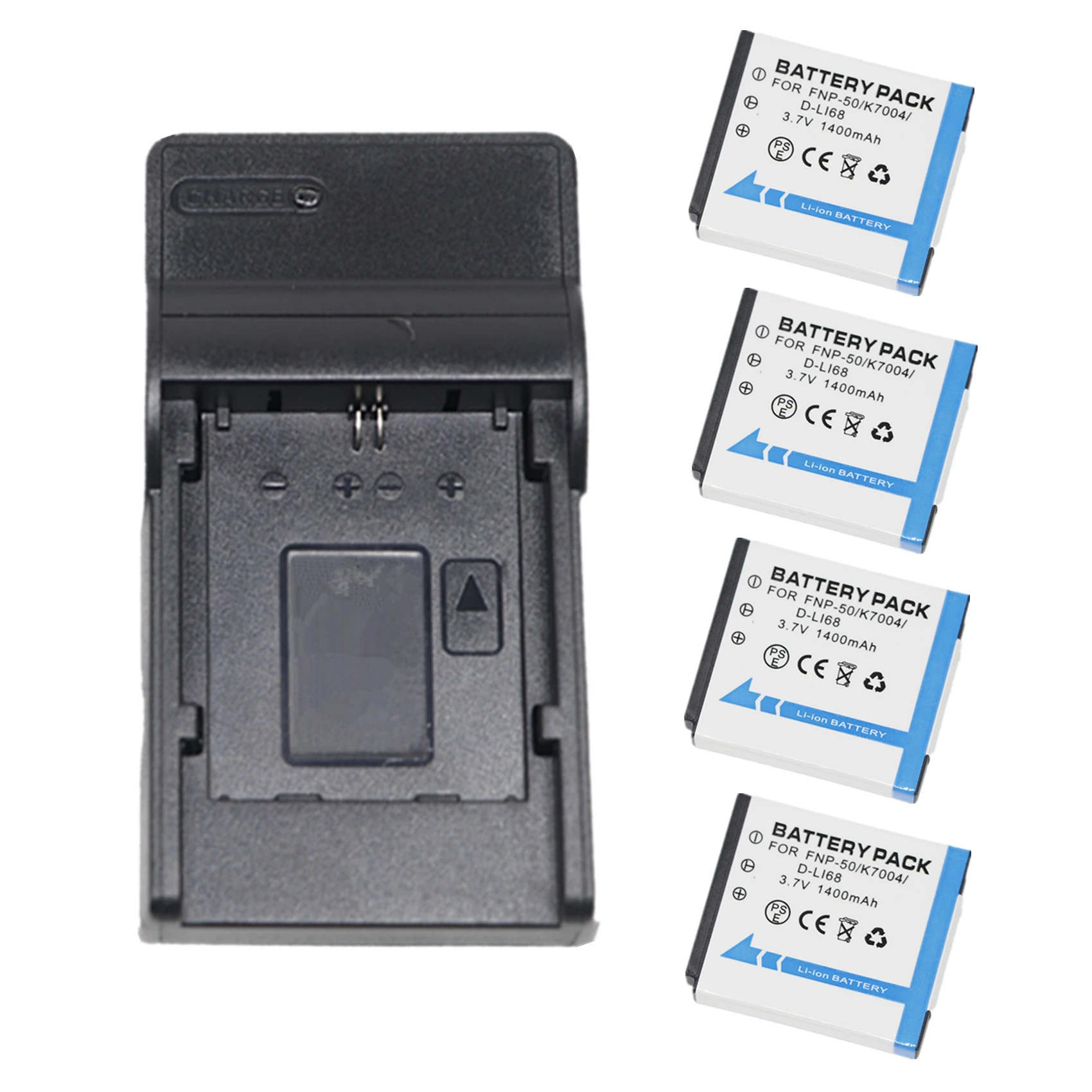 

D-LI68 D-LI122 Battery + USB Charger for Pentax Optio A36 A40 S10 S12 VS20 Q Q7 Q10 Q-S1 V10