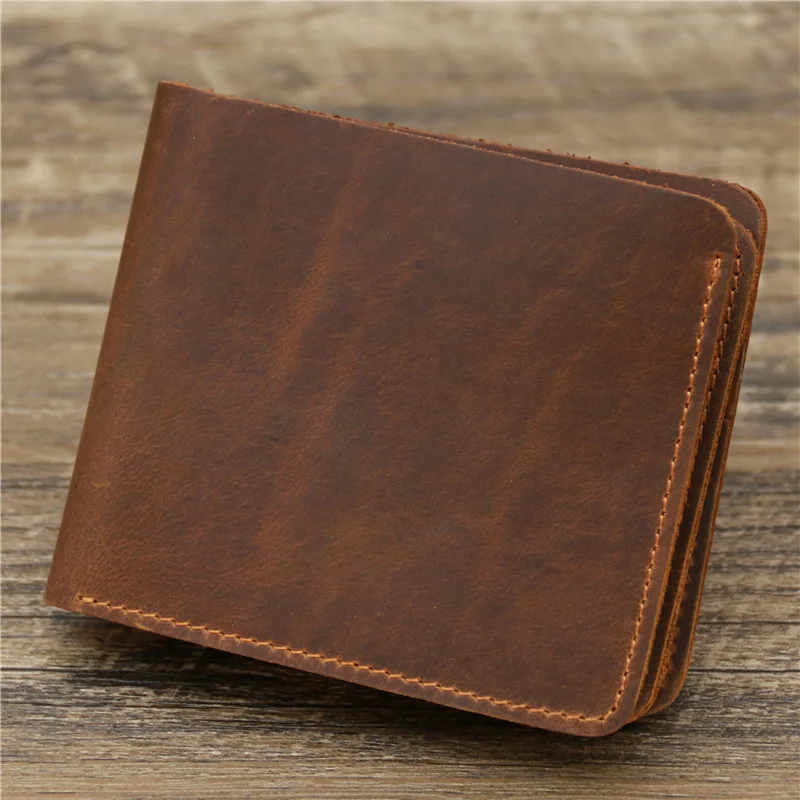 Generic Genuine Leather Wallet Men Handmade Leather Purse Men's Short  Vintage Wallet With Coin Pocket(Reddish Brown) @ Best Price Online | Jumia  Egypt