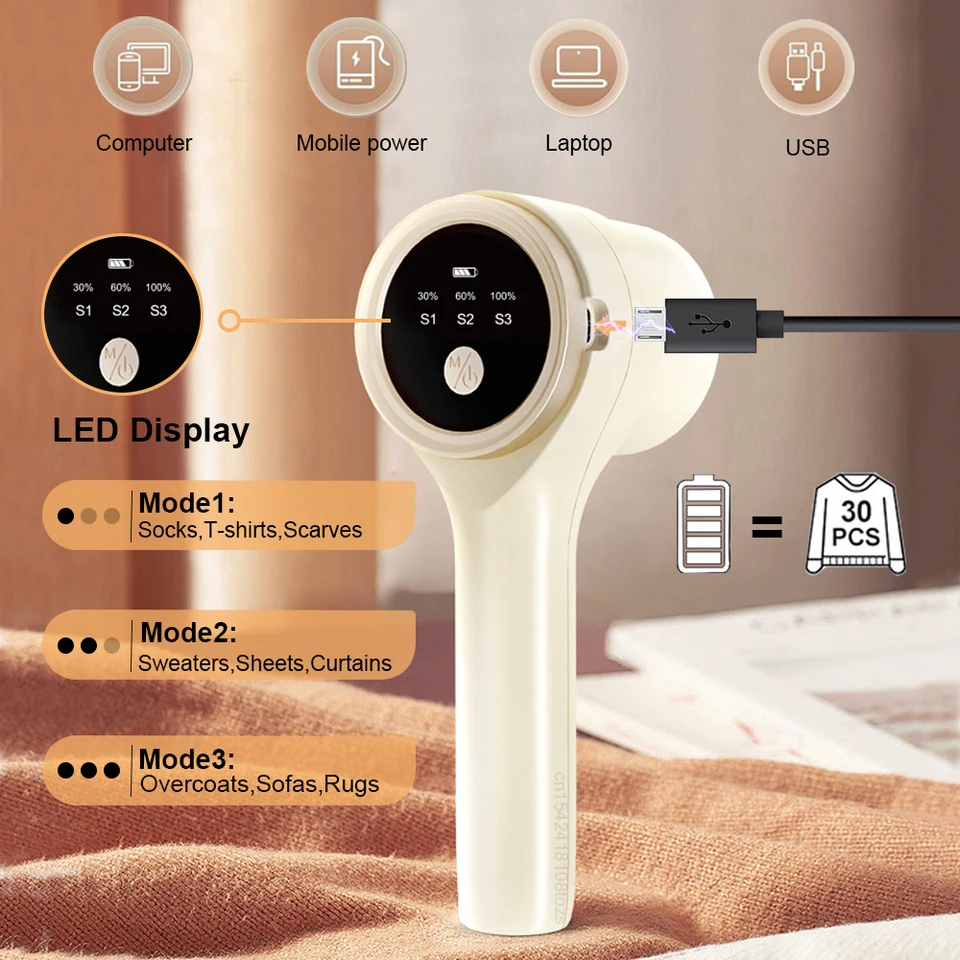 Rechargeable Electric Fabric Lint Remover Shaver