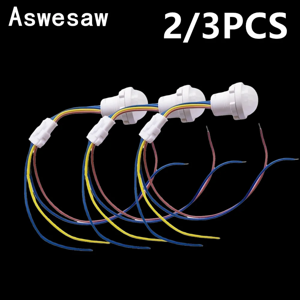 Mini 2/3 Pcs Rilevatore Di Sensori Pir Smart Switch 110V 220V Led Pir Sensore Di Movimento A Infrarossi Rilevamento Sensore Automatico Interruttore De