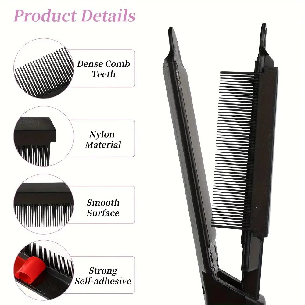 Clip On Hair Flat Iron Comb Lightweight Professional Hair Combs Hair Care Tool Styling Salon Styling Comb