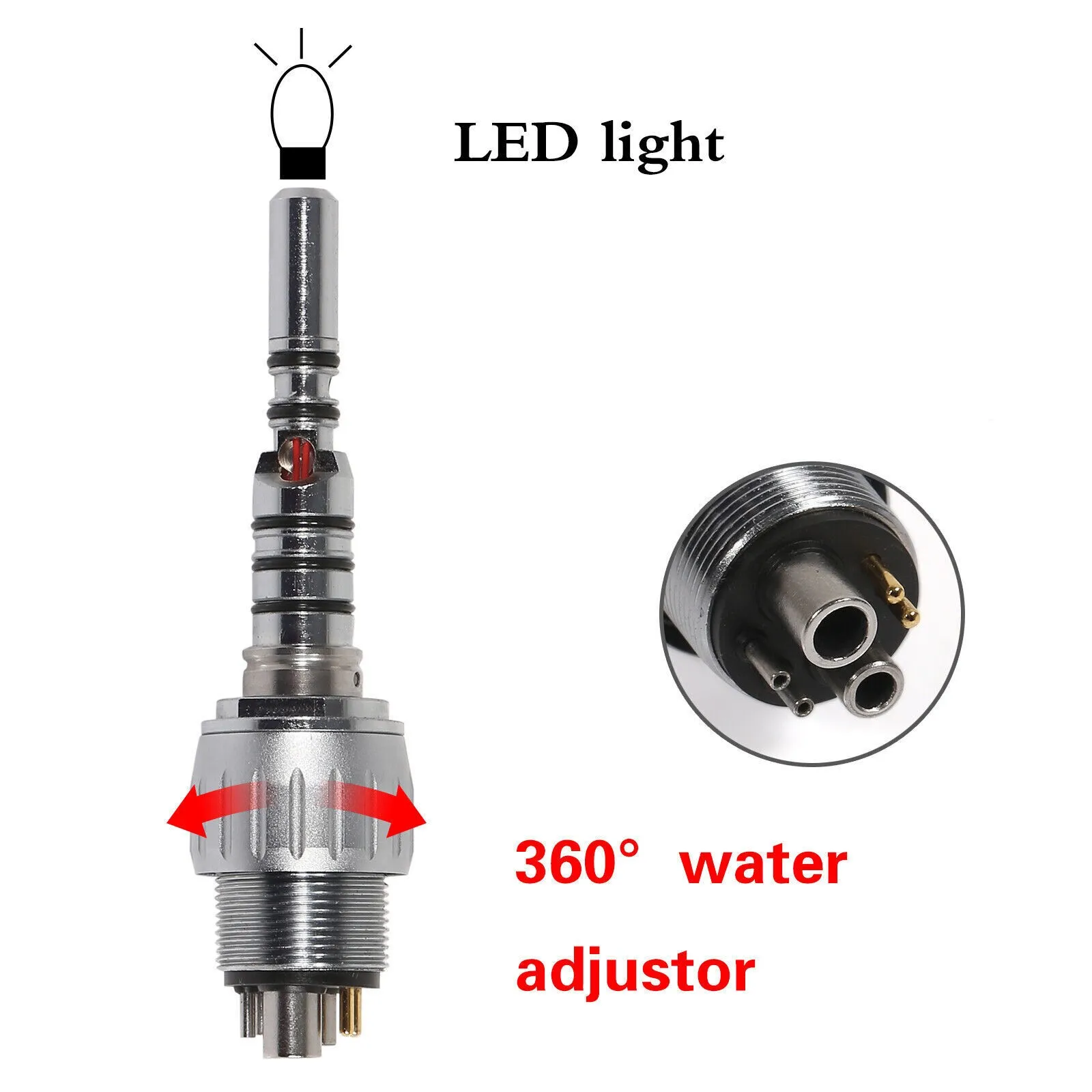 

Dental LED 6 Hole Quick Coupler Adaptor connector fit KAVO High Speed Handpiece MULTIflex