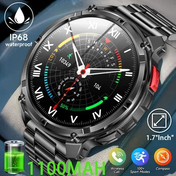 2025 New Outdoor Sports Smart Watch Men HD Screen 1100mAh Large Battery Long Standby Time Bluetooth Call Sports Watch Waterproof 1