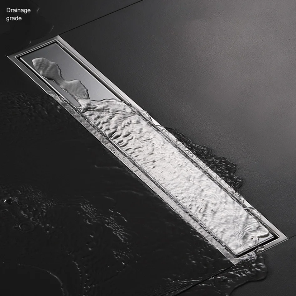 Floor Drain Shower Drain Invisible Tile Floor Drain 304 Stainless Steel Lavatory Bathroom Long Linear