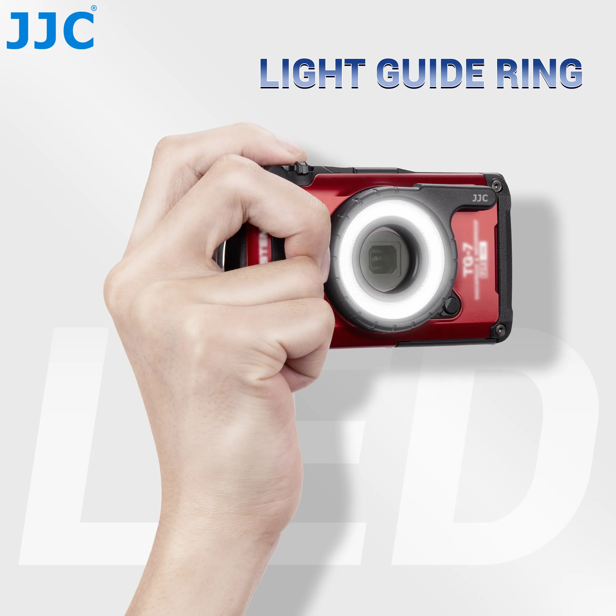 JJC フラッシュディフューザー LED ライトガイドマクロリング 