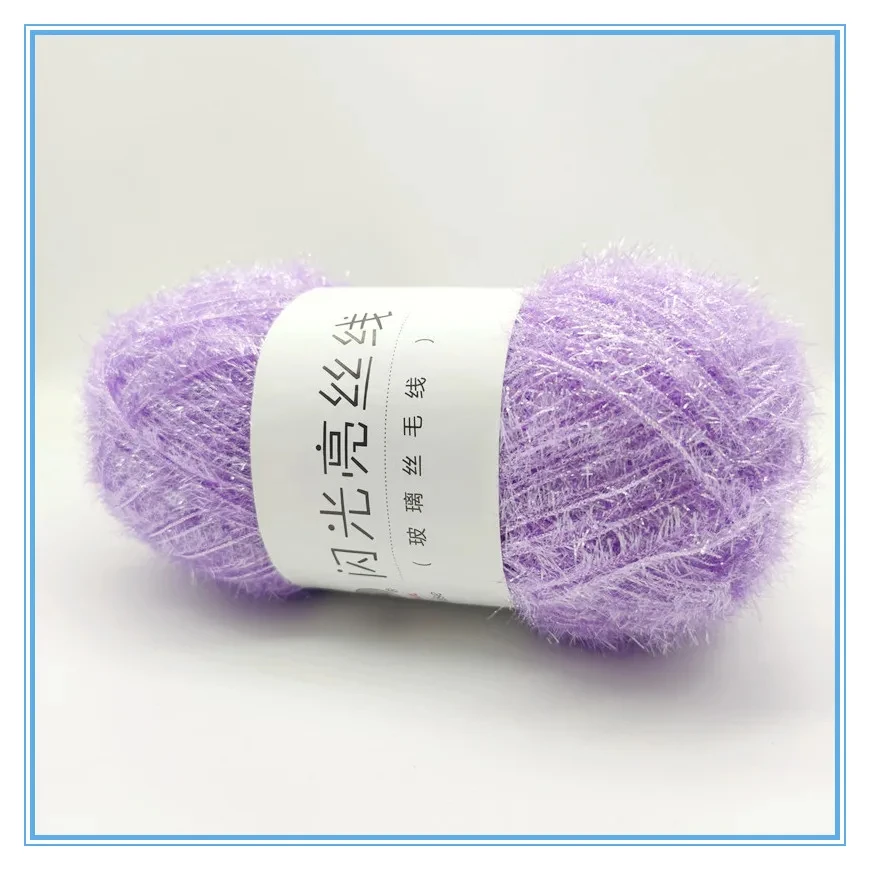 50g Shiny Dishcloths Yarn 100% Polyester Glass Silk Pastel Scrubby Yarn for Crocheting Weaving Handmade Craft 5