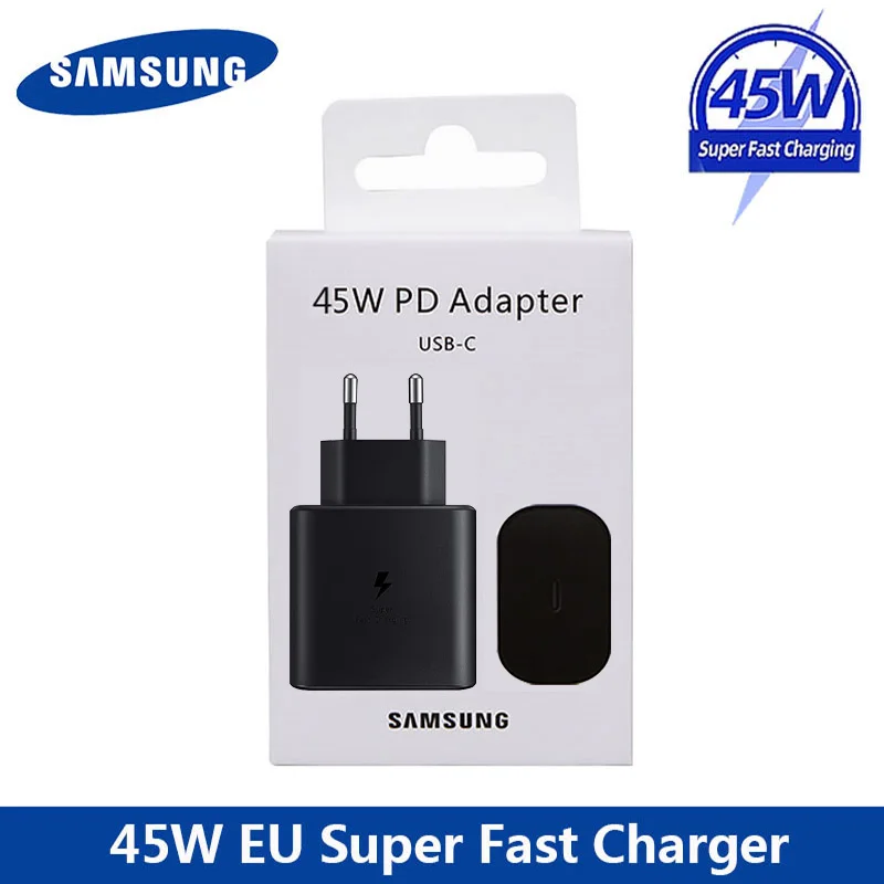 Original Samsung S20 S22 Ultra 45W Surper Fast Charger PD Quick Charge Adapter TypeC For Galaxy S20Plus Note 10+ A90 A80 Tab S7+ baseus 65w Chargers