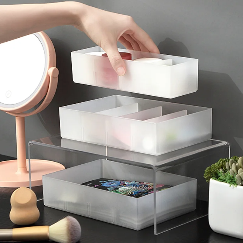 Adjustable Drawer Storage Box Plastic Clear Plastic Organizer Holds Storage Box With Adjustable Divider