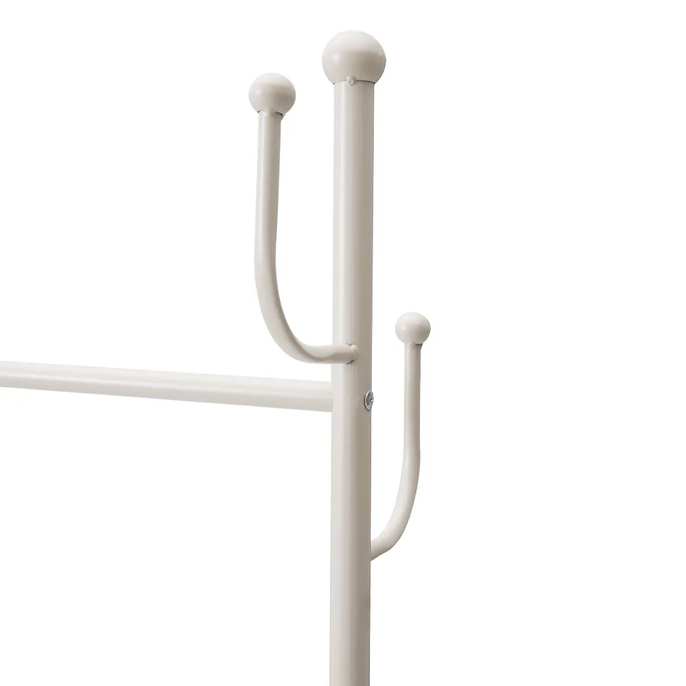 Small Floor-standing Coat Rack for Home BedroomClothes Rack with Wheels,60cmW x 31.5cmD x 173cmH