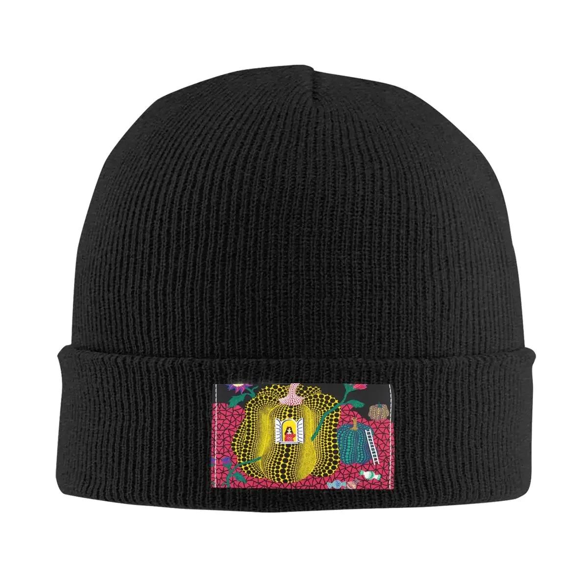 

Yayoi Kusama Abstract Painting Bonnet Hats Fashion Knitted Hat For Women Men Warm Winter Skullies Beanies Caps