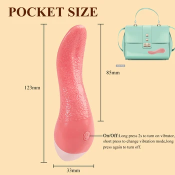 Rechargeable Soft Tongue Licking Vibrator G spot Clitoral Stimulator Mini Clit Sex Toys for Women Nipple Female Masturbator 4