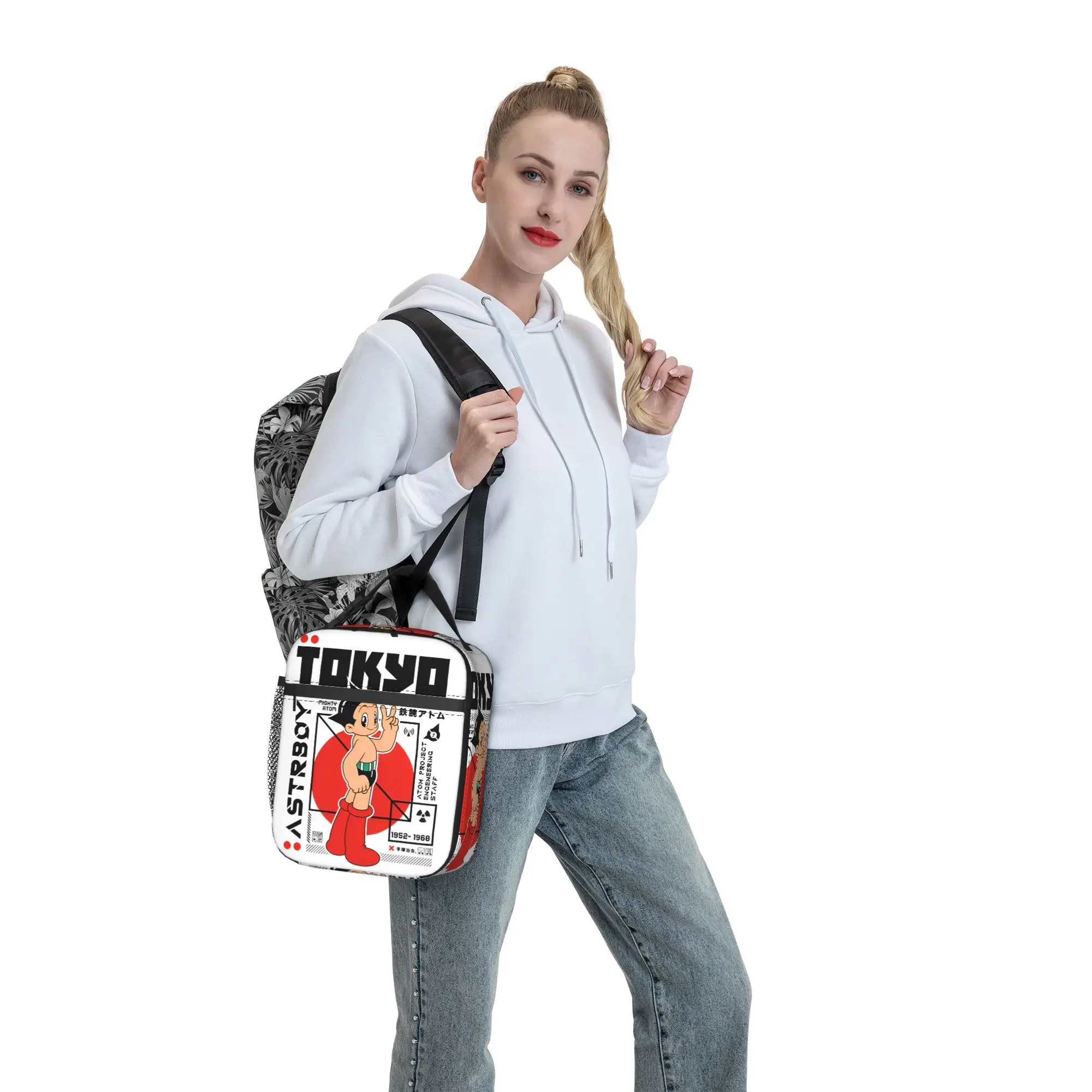 Astro Boy Anime Isolierte Lunchtasche, auslaufsicher, Mighty Atom Astroboy Meal Container, Thermotasche, Tragetasche, Lunchbox, Lebensmittelaufbewahrungstaschen – Detail 7