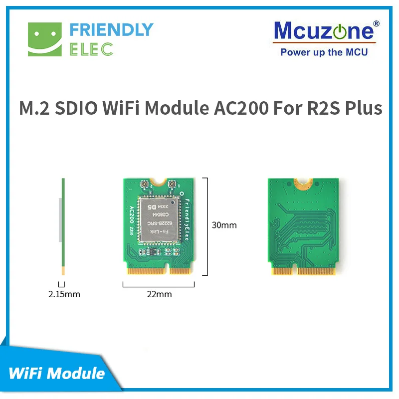 

Модуль M.2 SDIO WiFi AC200 для Nano Pi R2S Plus