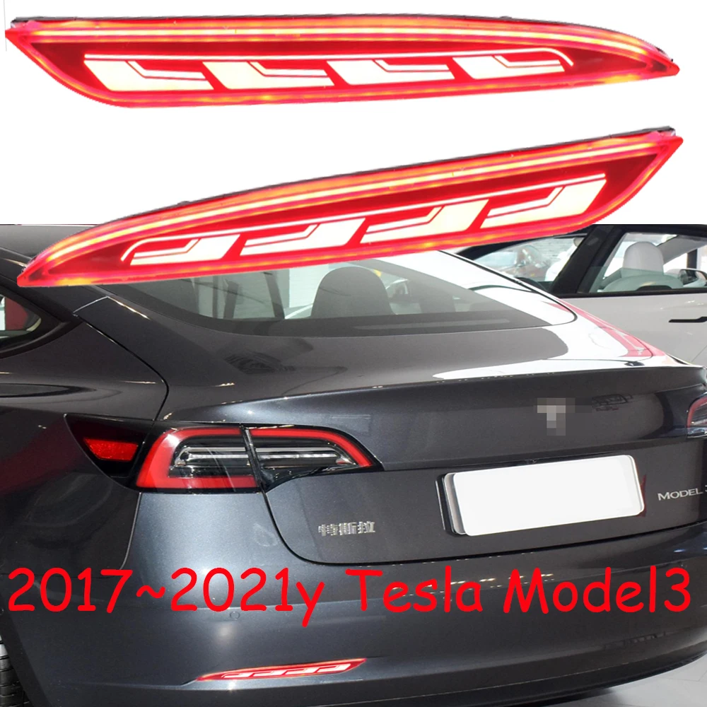 

Автомобильный бампер для Tesla Model3, задний фонарь 2017 ~ 2021y, светодиодные автомобильные аксессуары, отражатсветильник заднего бампера для Tesla Model3, задний фонарь
