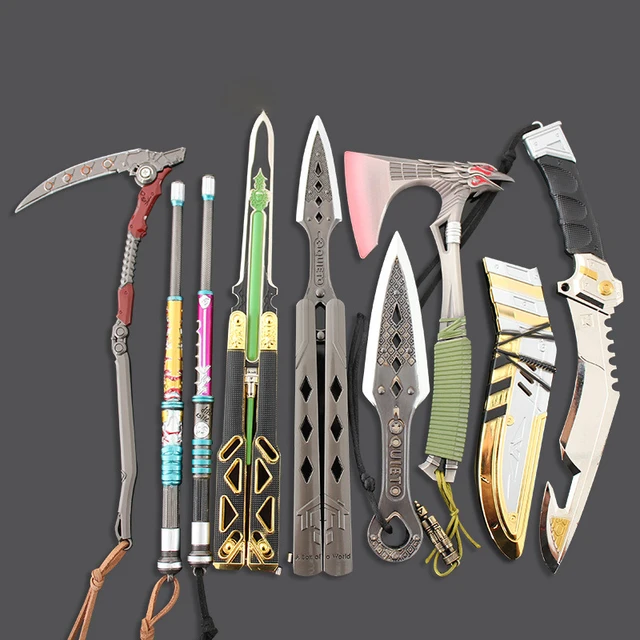 22cm APEX hero heirloom power boy butterfly knife lifeline electric rod death curve evil spirit dagger alloy model ornament toy 1