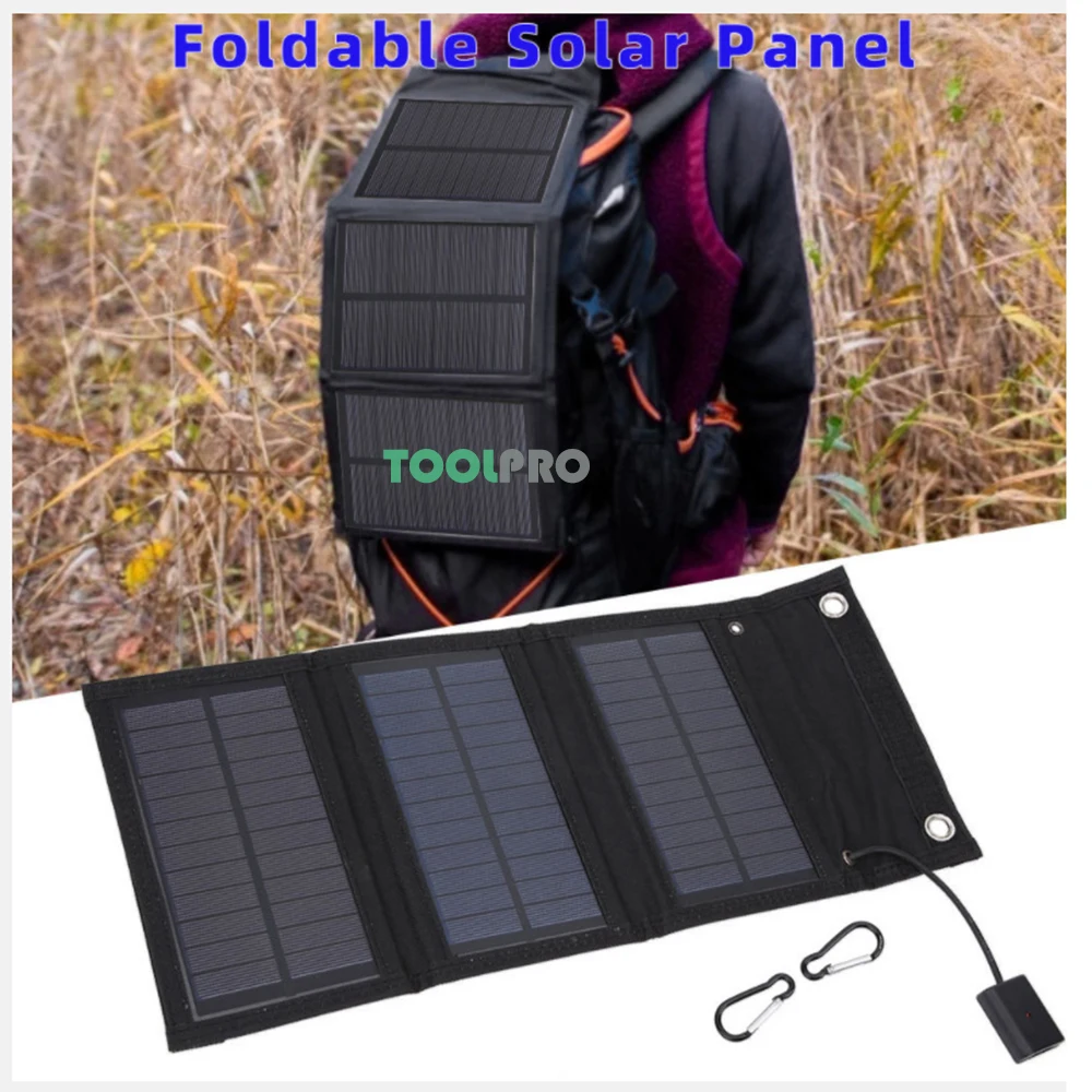 

USB 7V 10W High Power foldable Solar Panel Outdoor Waterproof Hike Camping Power Bank Battery Solar Charger for Mobile Phone