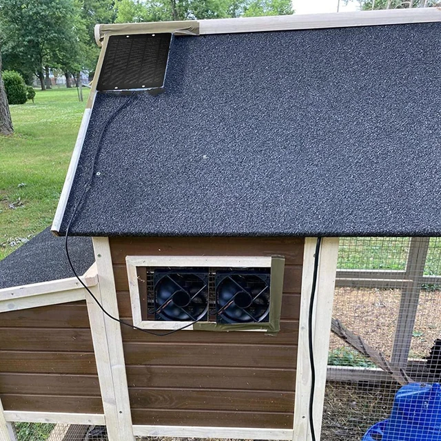 Weatherproof Solar Powered Panel Fan Air Ventilation 10w Portable For Dog  House Chicken Coops Shed Roofs Greenhouse Window - Exhaust Fan - AliExpress