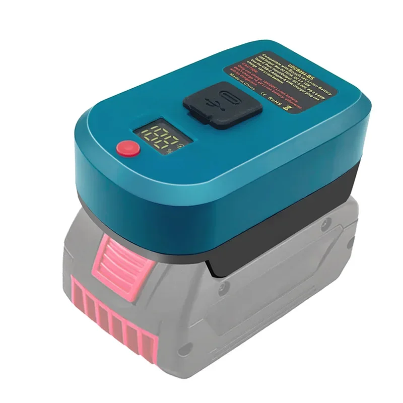 Adapter Charger for Makita/Bosch/Milwaukee/Dewalt 18V Li-ion Battery With USB Ty