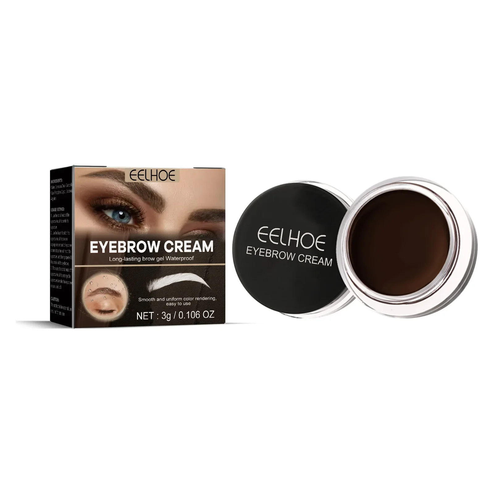 thumbnail image 1 of Crema para cejas resistente al agua, tinte de larga duración, maquillaje de ojos natural y herramientas de cepillo de cejas multifunción Eyebrow Wild Cream, 1 of 5