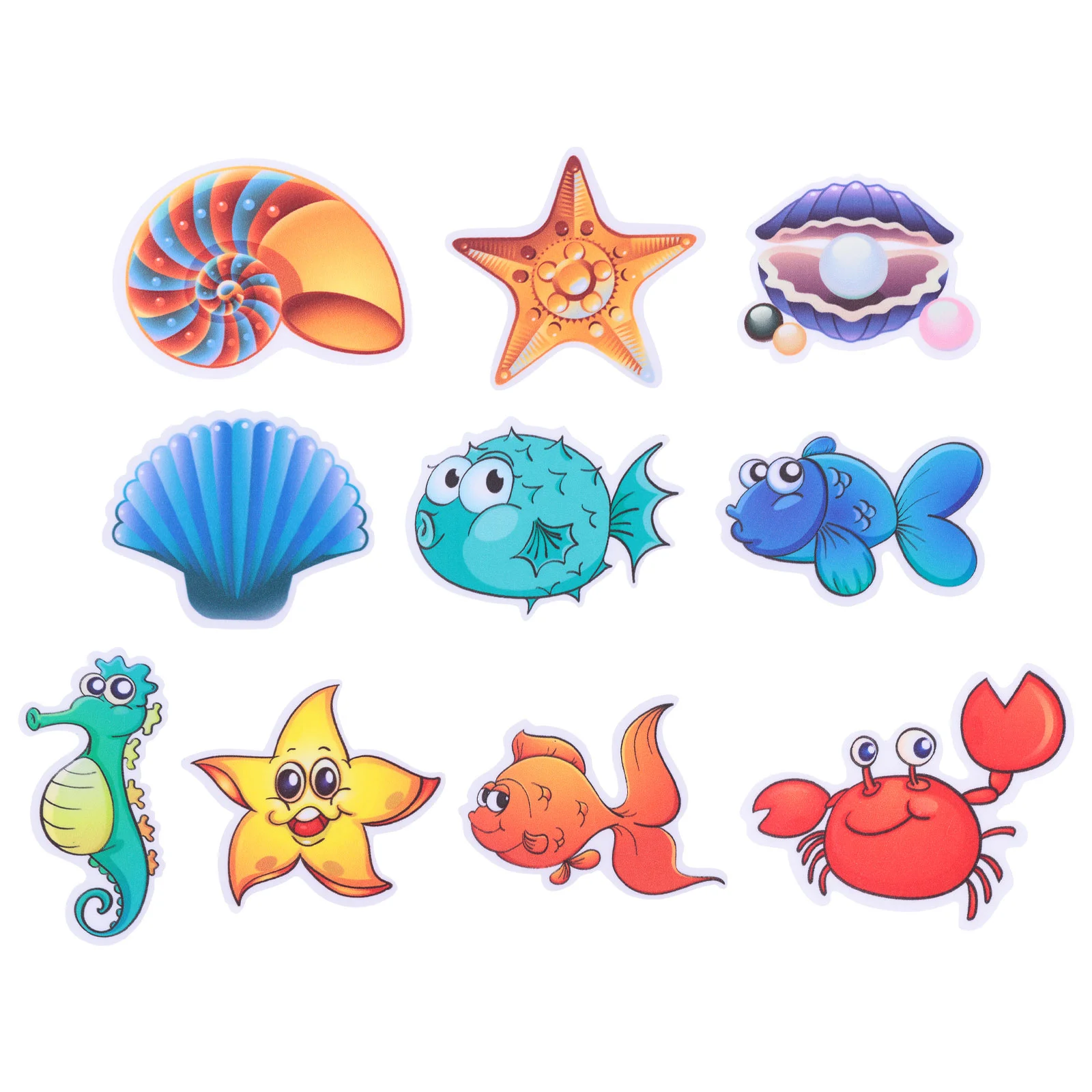 

10 Pcs Sticker Non-slip Bathtub Stickers Child for Children Ocean Waterproof Pvc