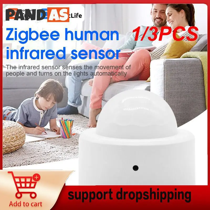 1/3PCS 3.0 Tuya Mini Smart Human Body Sensor Motion Movement PIR Transducer Infrared Detector Smart Life Smart Home