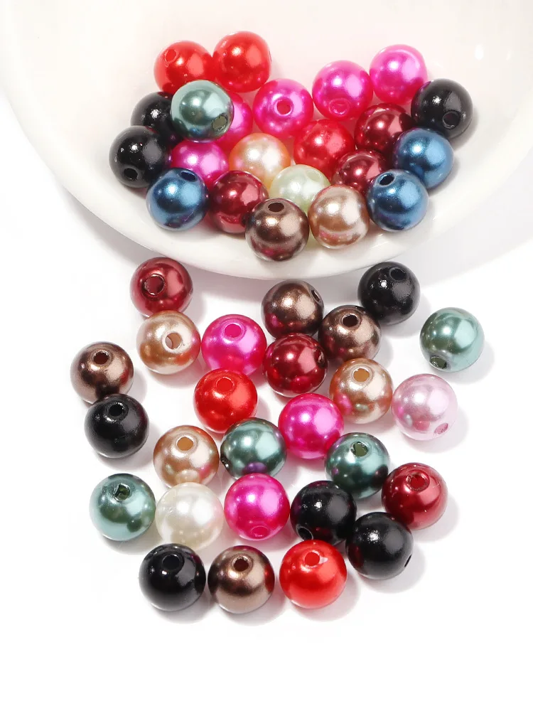 

300Pcs 6mm 19Colors Round Loose Spacer Beads Plastic DIY Necklace Bracelet Earrings Rings Jewelry Needlework Making Accessory