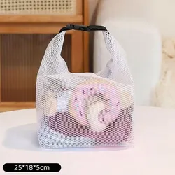 Transparent Waterproof Tote Bag - Fashionable Travel Cosmetics Pouch with Large Capacity (White S)
