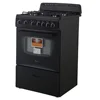 Compact Gas Range Oven with 2.6 cu. ft. Capacity and 4 Sealed Burners Black 2