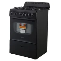 Compact Gas Range Oven with 2.6 cu. ft. Capacity and 4 Sealed Burners Black 2
