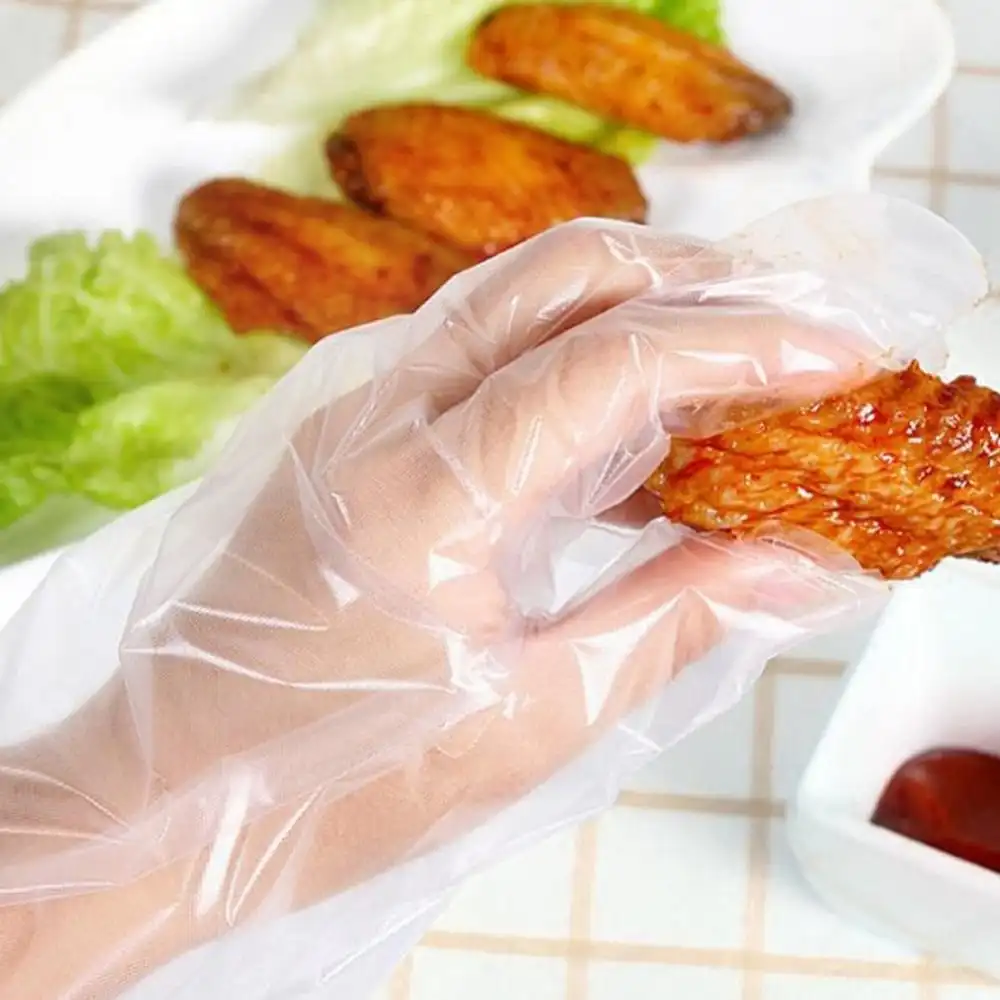 100PCS Disposable Transparent Thickened Food Grade Catering Film Without Bisphenol A and Latex Food Non-slip Protective Film