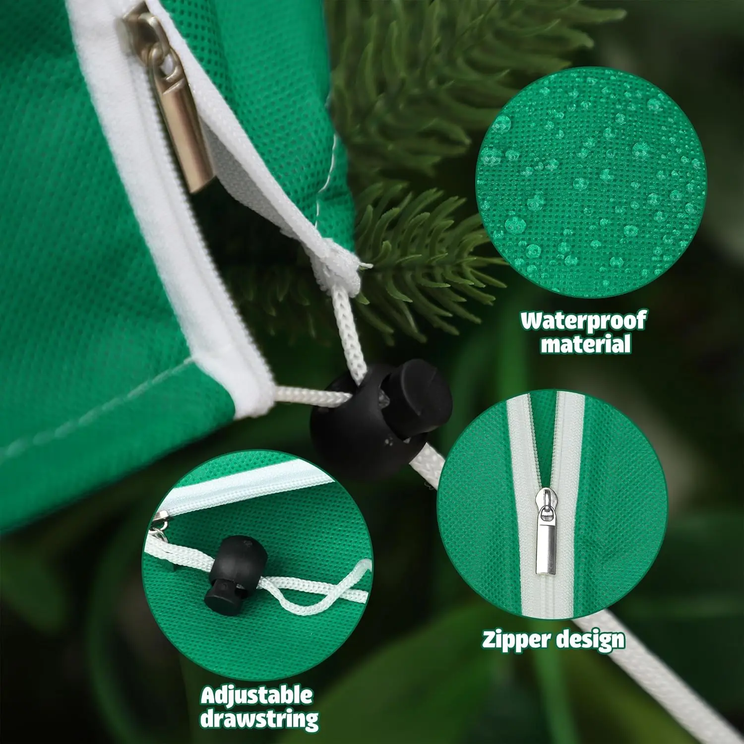 2 PCS Large Plant Covers Freeze Protection, Winter Frost Protection Frost Cloth, Plant Freeze Protection with Zipper Drawstring