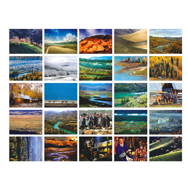 

Xinjiang Landscape Postcards Set Tianshan Mountain HD Photography Post Card Creative Wall Stickers Home Background Decoration