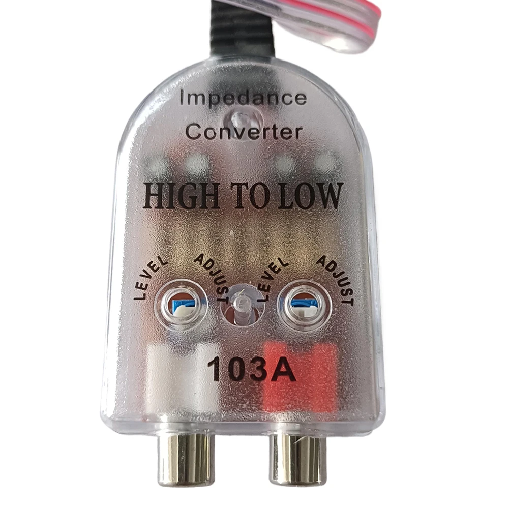 12V Car Audio High to Low RCA Line Subwoofer Audio Impedance Converter Car Stereo RCA Speaker Wire Low Audio Filter Output Parts