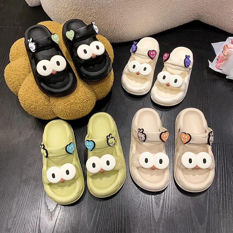 Summer Women's Slippers Fashionable, Cute, Comfortable Home Anti Slip Thick Sole Beach Sandals